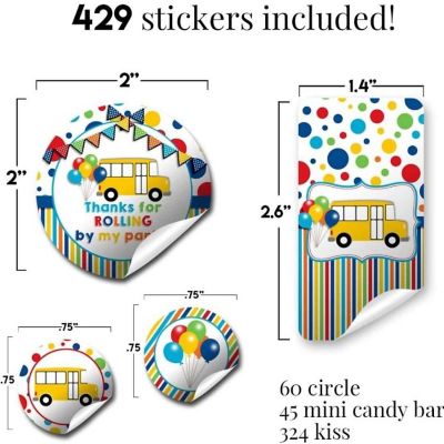 Wheels On The Bus Sticker Bundle 429pc. by AmandaCreation Image 1