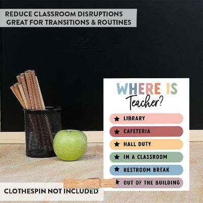 Where Is the Teacher Sign Boho Pastel Image 3