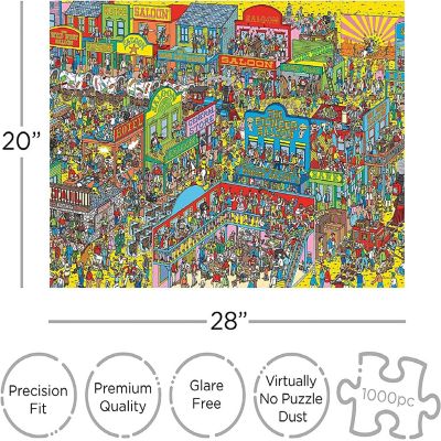 Where's Waldo Wild Wild West 1000 Piece Jigsaw Puzzle Image 1