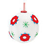 Whimsical Fabric  Ball Ornament (Set Of 12) 3"D Polyester Image 1