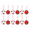 Whimsical Fabric  Ball Ornament (Set Of 12) 3"D Polyester Image 3