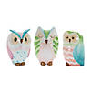 Whimsical Owl Planter (Set Of 3) 6.75"H, 7"H, 7.25"H Resin Image 1