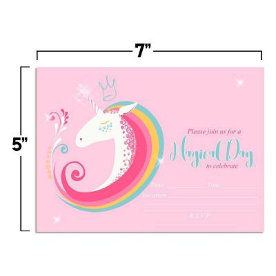 Whimsical Unicorn Invitations 40pc. by AmandaCreation Image 1