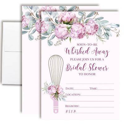 Whisked Away Bridal Shower Party Invitations Image 1