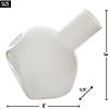 White Abstract Vase 5.25X6X6" Image 3