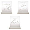White Acrylic Wedding Sign Kit - 3 Pc. Image 1