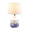 White And Blue Splash Table Lamp 10X10X16.25" Image 1