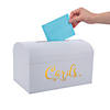 White &amp; Gold Card Box Image 1
