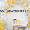 White And Gold Graduation Balloon Arch Kit Image 1