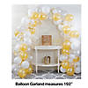White And Gold Graduation Balloon Arch Kit Image 1