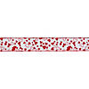 White and Red Glittered Hearts Valentine's Day Wired Craft Ribbon 2.5" x 10 Yards Image 1