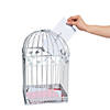 White Birdcage Card Holder Image 1