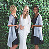 White Bridesmaid Shawl Wraps - 3 Pc. Image 1
