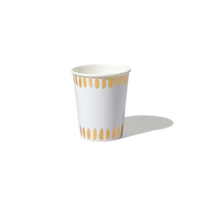 White Brushstroke Cups (10 per pack) Image 1