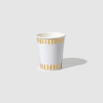 White Brushstroke Cups (10 per pack) Image 2