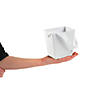 White Candy Buckets with Ribbon Handle - 6 Pc. Image 1
