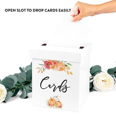 White Card Box Autumn Fall Florals Image 2