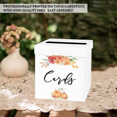 White Card Box Autumn Fall Florals Image 3