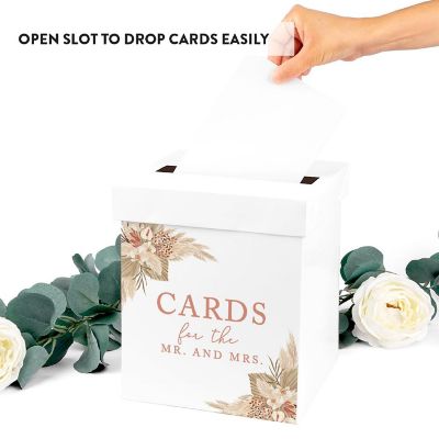 White Card Box Boho Dried Florals 10x10 Image 2