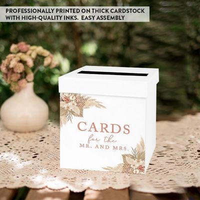 White Card Box Boho Dried Florals 10x10 Image 3