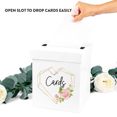 White Card Box Geometric Heart 10x10 Image 2