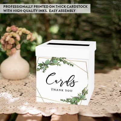 White Card Box Geometric Leaf Frame Image 3