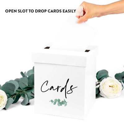 White Card Box Minimal Eucalyptus 10x10 Image 2