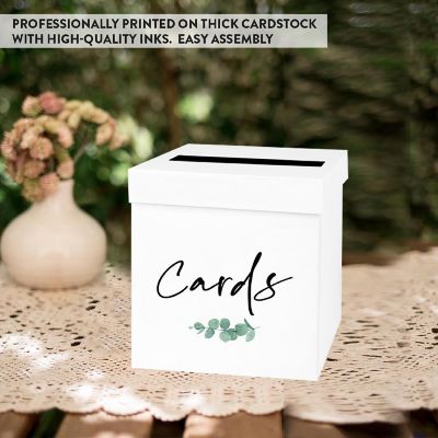 White Card Box Minimal Eucalyptus 10x10 Image 3