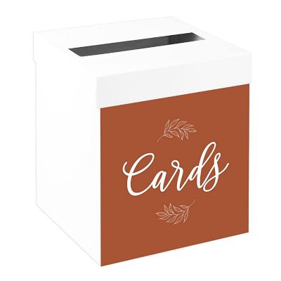 White Card Box Terracotta Line Art Image 1