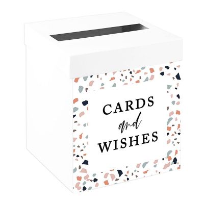 White Card Box Terrazzo Wedding Image 1
