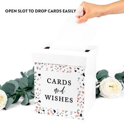 White Card Box Terrazzo Wedding Image 2