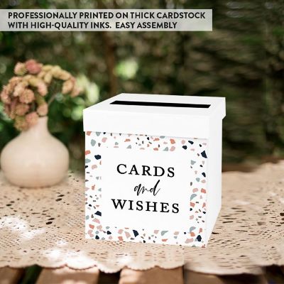 White Card Box Terrazzo Wedding Image 3