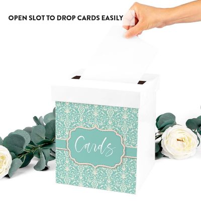 White Card Box Vintage Filigree Image 2