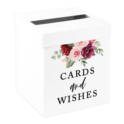 White Card Box Winter Florals 10x10 Image 1