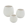 White Ceramic Planter Vase Set - 3 Pc. Image 1