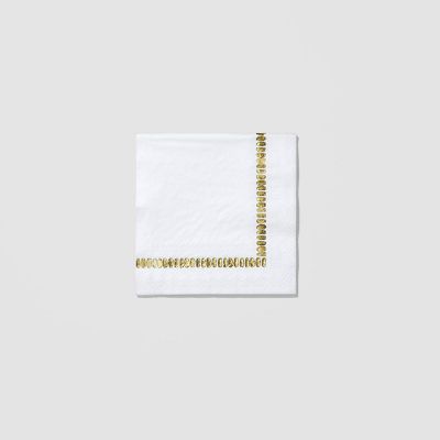 White Cocktail Napkins -25/Pack - 25 Pieces Image 1