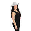 White Cowgirl Hat with Veil Image 1