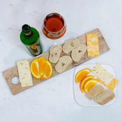 White Enamel Deviled Egg Charcuterie Board, Enamel Wood Appetizer Serving Tray Image 2