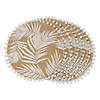 White Fern Print On Natural Round Jute Placemat (Set Of 6) Image 1