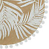 White Fern Print On Natural Round Jute Placemat (Set Of 6) Image 1