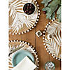 White Fern Print On Natural Round Jute Placemat (Set Of 6) Image 3