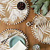 White Fern Print On Natural Round Jute Placemat (Set Of 6) Image 4