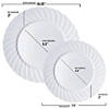 White Flair Plastic Dinnerware Value Set (144 Dinner Plates + 144 Salad Plates) Image 2