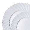 White Flair Plastic Dinnerware Value Set (36 Dinner Plates + 36 Salad Plates) Image 1