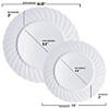 White Flair Plastic Dinnerware Value Set (36 Dinner Plates + 36 Salad Plates) Image 2