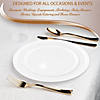 White Flat Round Disposable Plastic Dinnerware Value Set (120 Dinner Plates + 120 Salad Plates) Image 4