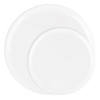 White Flat Round Disposable Plastic Dinnerware Value Set (40 Dinner Plates + 40 Salad Plates) Image 1