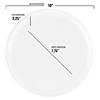 White Flat Round Disposable Plastic Dinnerware Value Set (40 Dinner Plates + 40 Salad Plates) Image 2