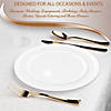 White Flat Round Disposable Plastic Dinnerware Value Set (40 Dinner Plates + 40 Salad Plates) Image 4
