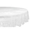 White Floral Polyester Lace Tablecloth 63 Round Image 1